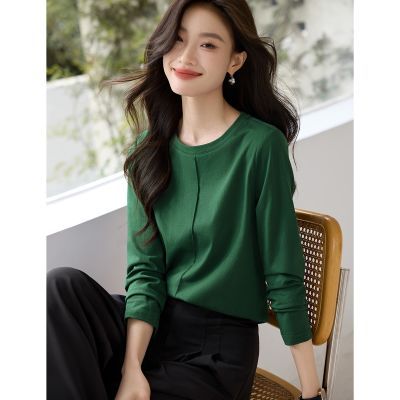 【MOHO&MO】沫晗依美【圆领休闲时髦纯色T恤】26秋新款通勤穿搭T恤