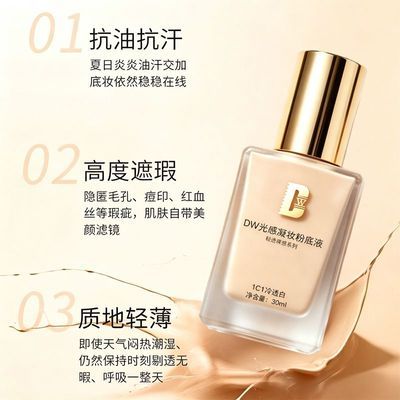 新一代DW粉底液滋润控油持妆持久油皮脱妆打底干皮官方防水正品优惠商品图片