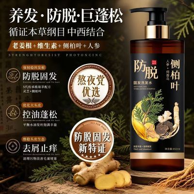 正品侧柏叶洗发水防脱固发去屑止痒控油生姜何首乌养发护发洗头膏优惠商品图片