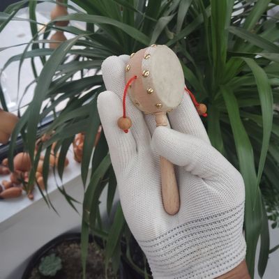 通体桃木羊皮拨浪鼓,通体榉木羊皮拨浪鼓,桃木羊皮拨浪鼓,拨浪鼓