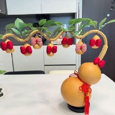 编织葫芦葫芦娃纯手工摆件天然纯天然七个卧室招财七星客厅乔迁优惠商品图片