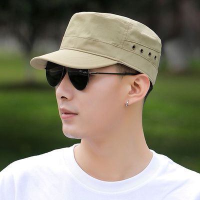 夏季帽子男士速干帽平顶春秋防晒户外遮阳帽薄款透气鸭舌帽韩版
