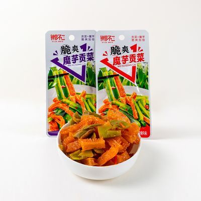 钟曾不二香辣麻辣魔芋贡菜即食下饭菜开袋休闲零食贡菜小包装独立优惠商品图片