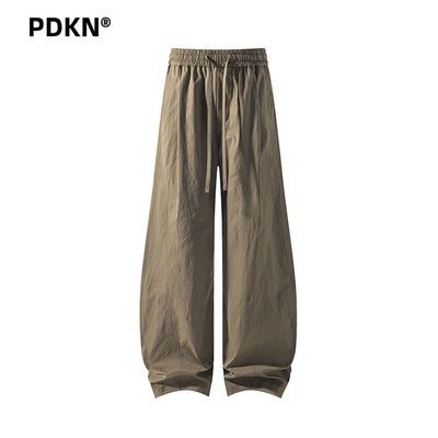 PDKN潮牌 美式弯刀休闲裤男2026春秋新款青少年宽松直筒阔腿长裤【5天内发货】优惠商品图片
