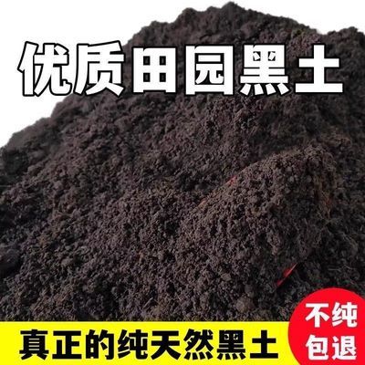 天然田园黑土50斤  养花种菜专用营养土通用泥土农家纯黑土盆栽