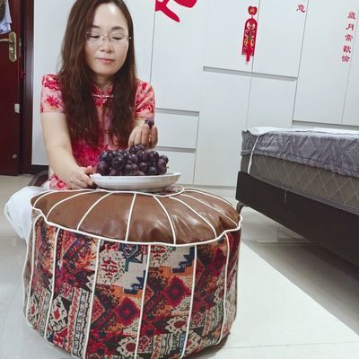 轻奢波皮蹲收纳凳客厅居家衣服换季收纳箱沙发坐蒲团坐墩收纳