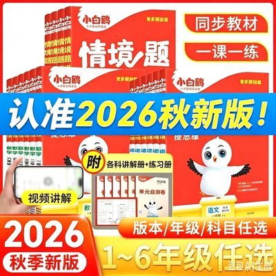 2027万唯小白鸥情境题一二三四五六年级上下册语数英教材同步习题优惠商品图片