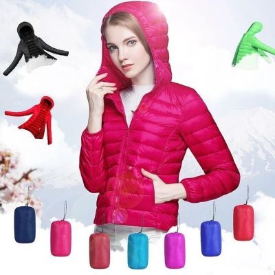 品牌新款轻薄羽绒服连帽轻便修身短款时尚保暖季连鸭绒秋冬外套优惠商品图片
