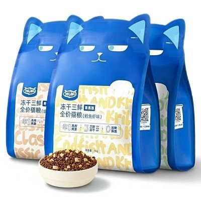 wowo正品喔喔冻干猫粮青春版幼猫成猫鸡肉鳕鱼磷虾无谷高蛋白
