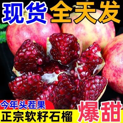 头茬四川会理突尼斯软籽石榴爆甜现摘新鲜石榴当季孕妇水果一整箱优惠商品图片