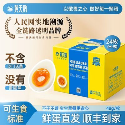 【黄天鹅】24枚M-级鲜鸡蛋礼盒装可生食无蛋腥味早餐新鲜溏心蛋优惠商品图片