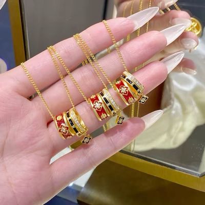 赵露思同款宝相花项链女款2026新款百搭送女朋友闺蜜朋友生日礼物