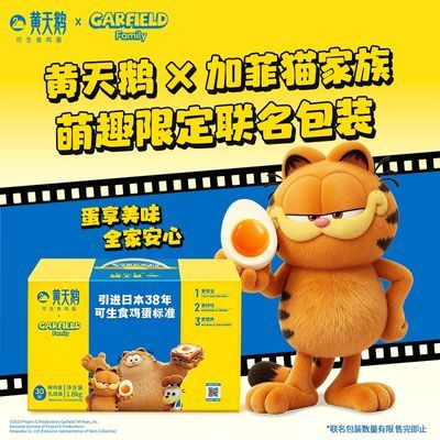 【黄天鹅加菲猫联名礼盒】30枚大蛋可生食可做溏心蛋顺丰包邮新鲜优惠商品图片