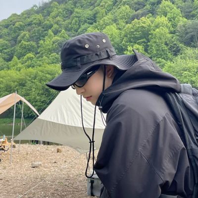 露营渔夫帽男款春夏薄款出游遮阳牛仔帽大檐女户外防晒钓鱼登山帽