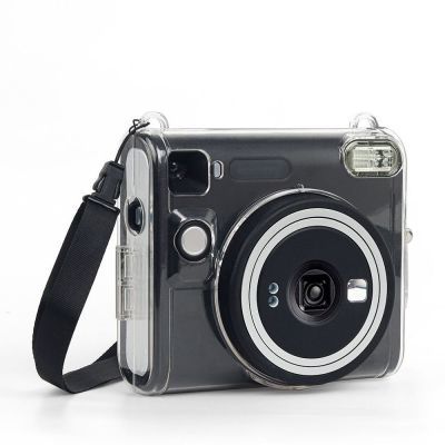 适用instax SQUARE SQ40相机保护壳 透明水晶收纳壳耐用防滑配绳