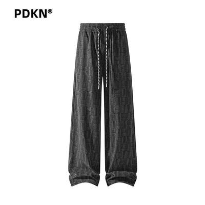 PDKN潮牌日系复古做旧休闲裤男2026春秋新款宽松微喇休闲运动裤子【7天内发货】优惠商品图片