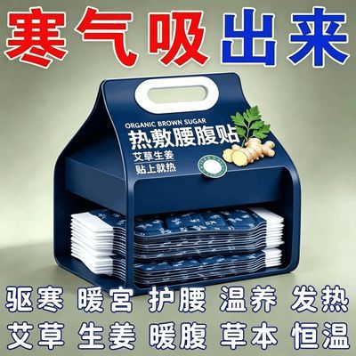 生姜艾草自发热暖腰暖宫腰腹热敷祛湿驱寒舒缓经期不适护腰暖宫贴