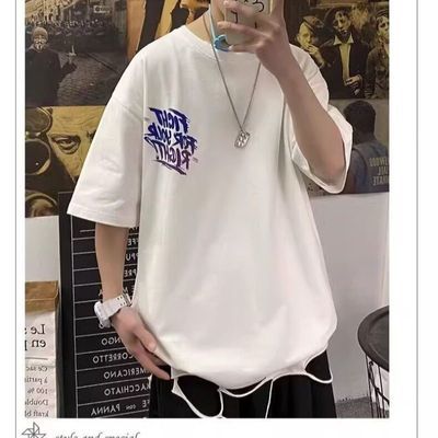 【战狼世家】夏季潮牌纯棉印花百搭短袖港风半袖体恤