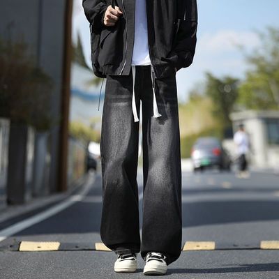 PDKN潮牌美式高街复古牛仔裤男2026春秋新款直筒水洗耐磨休闲长裤优惠商品图片