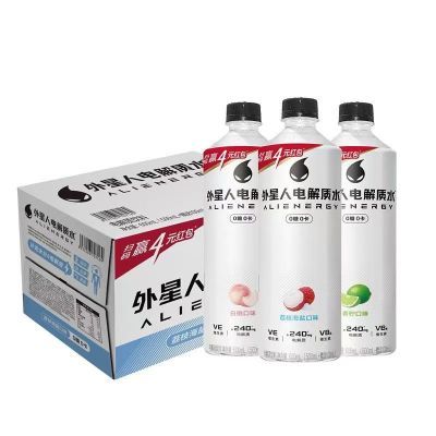 【3箱】外星人电解质水600ml*45瓶青柠白桃海盐荔枝0糖健身电解质