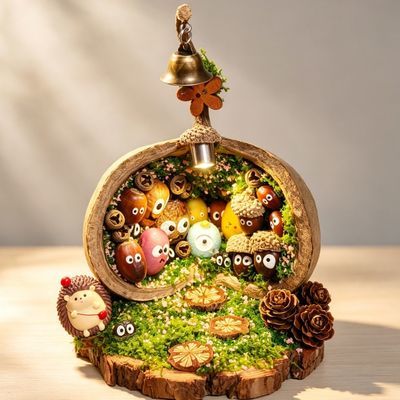 森林豆豆派对翅苹婆心形手作DIY材料包送朋友闺蜜礼物有趣可爱优惠商品图片