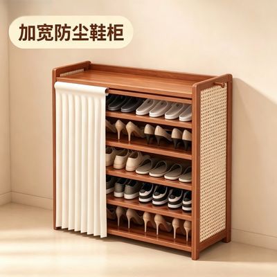 入户防尘布帘鞋柜门口多层鞋架小户型出租屋巨能收纳家用置物架子优惠商品图片