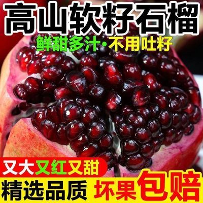 【彩箱】突尼斯软籽石榴应季新鲜水果四川会理红心石榴整箱批发