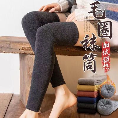 秋冬爆款长筒袜套女秋冬加厚毛圈高筒袜老寒腿护膝护腿过膝长袜优惠商品图片