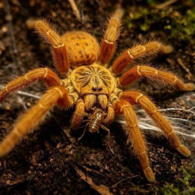 橙巴布C8宠物蜘蛛烈阳蜘蛛凶猛学生活体宠物好养活大学生蜘蛛成体