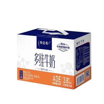 3月蒙牛特仑苏牛奶0脂肪牛奶多维牛奶200ml*10瓶3.8g蛋白质优惠商品图片