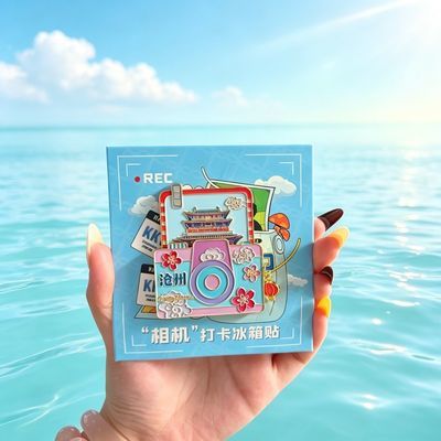 沧州相机立得冰箱金属磁吸城市抽拉文创纪念品旅游伴手优惠商品图片