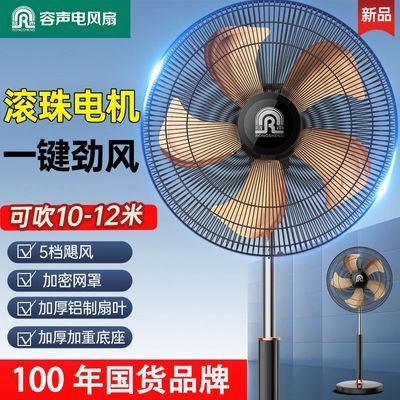 【容声】落地扇2026新款强力风家用电风扇大功率工厂车间大风扇牛角扇优惠商品图片