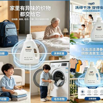 工厂官方正品柔顺留香柔软去静电深层洁净去污洗衣液学生宿舍专用