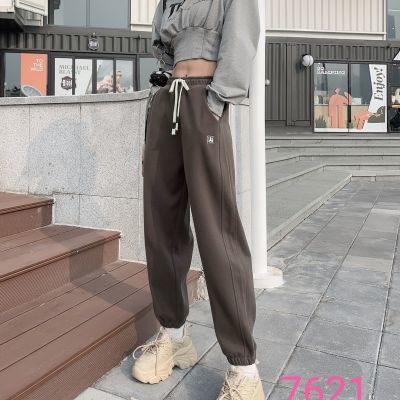 2026新款秋款裤子刺绣笑脸松紧收口长裤特价卫裤显瘦优惠商品图片