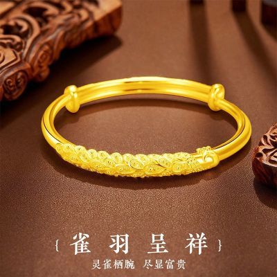 【老庙】足银990雀之灵花丝手镯中式精装花纹节日送女友礼物礼盒