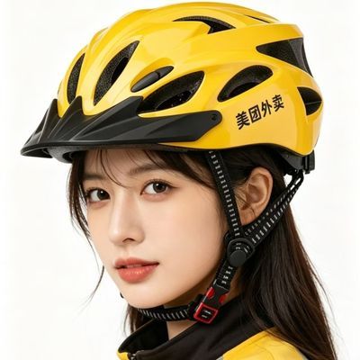洞洞头盔美团头盔蓝牙电动车头灰盔外卖员头戴镂空新款电车四季