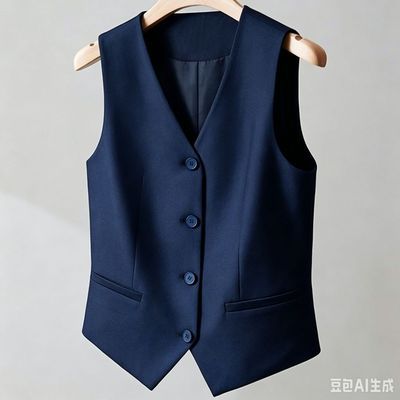 黑色西装马甲2026春秋收腰新款短款气质修身背心无袖西服修身穿搭