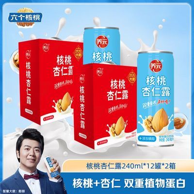 【中秋礼盒】六个核桃 养元核桃杏仁露240ml*12罐*2箱 健康饮料优惠商品图片