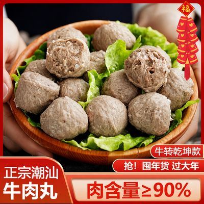 正宗潮汕牛肉丸牛筋丸纯手工汕头火锅烧烤食材麻辣烫丸子批发优惠商品图片