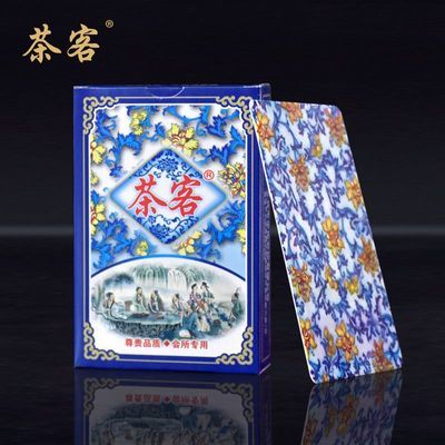 青花瓷扑克牌10副30副大字纸牌扑克牌高档耐用加硬加厚纸牌棋牌室优惠商品图片