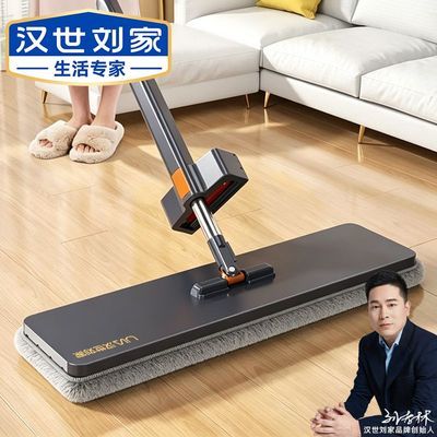 【汉世刘家】耐用平板拖把大拖把拖地加粗杆免洗瓷砖加长杆吸水免手洗