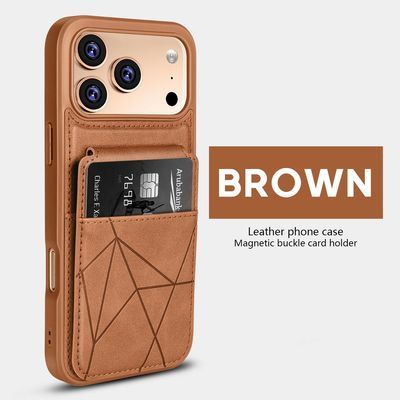支架卡包皮套壳苹果手机壳Leather iPhone Case with Card Holder