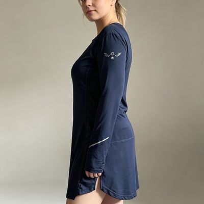瑜伽服遮臀上衣长袖跑步显瘦运动速干t恤健身服正肩修身秋季网眼优惠商品图片