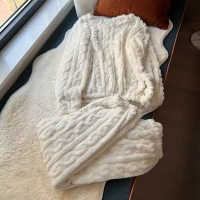 儿童加绒加厚套装宝宝睡衣男女童家居服暖暖衣保暖内衣法兰绒高领优惠商品图片