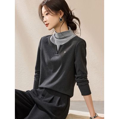 【MOHO&MO】沫晗依美【假两件保暖打底衫】26冬新款女装简约打底衫