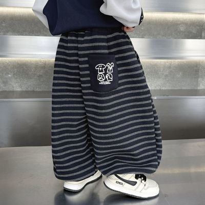 宝宝灯笼裤男女童条纹裤子洋气韩范2026春秋季新款儿童休闲裤宽松优惠商品图片