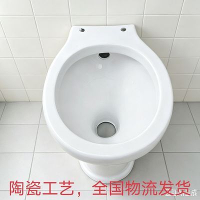 旱厕坐便器马桶陶瓷免冲直通式老厕所专用家用农村改造