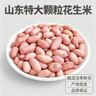 2斤26年山东特大颗粒花生米26年农家精选无壳花生米自产长粒
