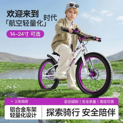新款中大童超轻铝合金儿童自行车单车男孩脚踏女孩变速山地车优惠商品图片