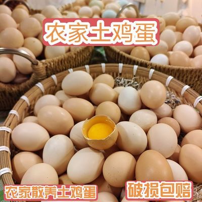 正宗农家散养土鸡蛋儿童孕妇放心吃草鸡蛋50枚一整箱优惠商品图片